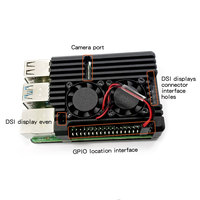 Malina wysłana 4 b metalowa obudowa 4 generacji rozpraszanie ciepła ze stopu aluminium joke Raspberry pi4 osłona zabezpieczająca płyty głównej 2
